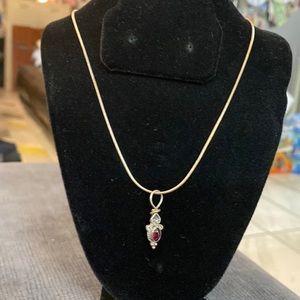 Sterling Silver Necklace and handmade charm
